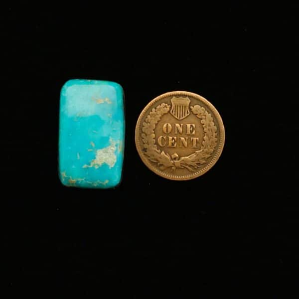 "Electric Blue Blue Gem Mine Turquoise Cabochon with White Matrix, 13.35 Carats, 23.21mm x 14.20mm, Completely Untreated, from Blue Gem Mine on Turquoise Deluxe"