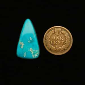 "Neon Blue Blue Gem Mine Turquoise Cabochon with White Matrix, 10.25 Carats, 26.34mm x 15.35mm, Completely Untreated, from Blue Gem Mine on Turquoise Deluxe"