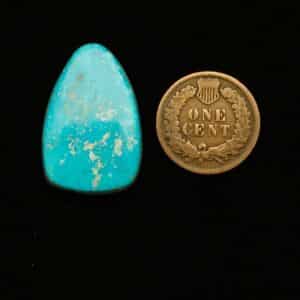 "Stunning Blue Gem Mine Turquoise Cabochon with Specks of White Matrix, 17.10 Carats, 27.77mm x 18.04mm, Completely Untreated, from Blue Gem Mine on Turquoise Deluxe"