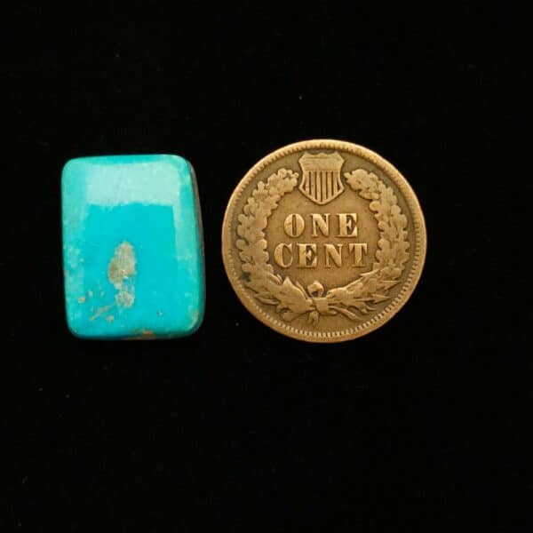 "Vivid Blue Blue Gem Mine Turquoise Cabochon with White Matrix, 8.90 Carats, 17mm x 12mm, Completely Untreated, from Blue Gem Mine on Turquoise Deluxe"