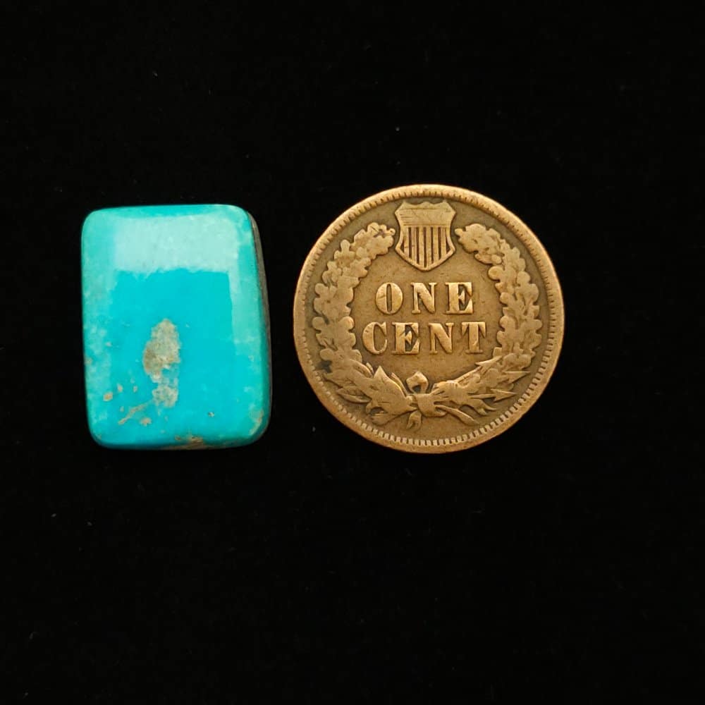 "Vivid Blue Blue Gem Mine Turquoise Cabochon with White Matrix, 8.90 Carats, 17mm x 12mm, Completely Untreated, from Blue Gem Mine on Turquoise Deluxe"