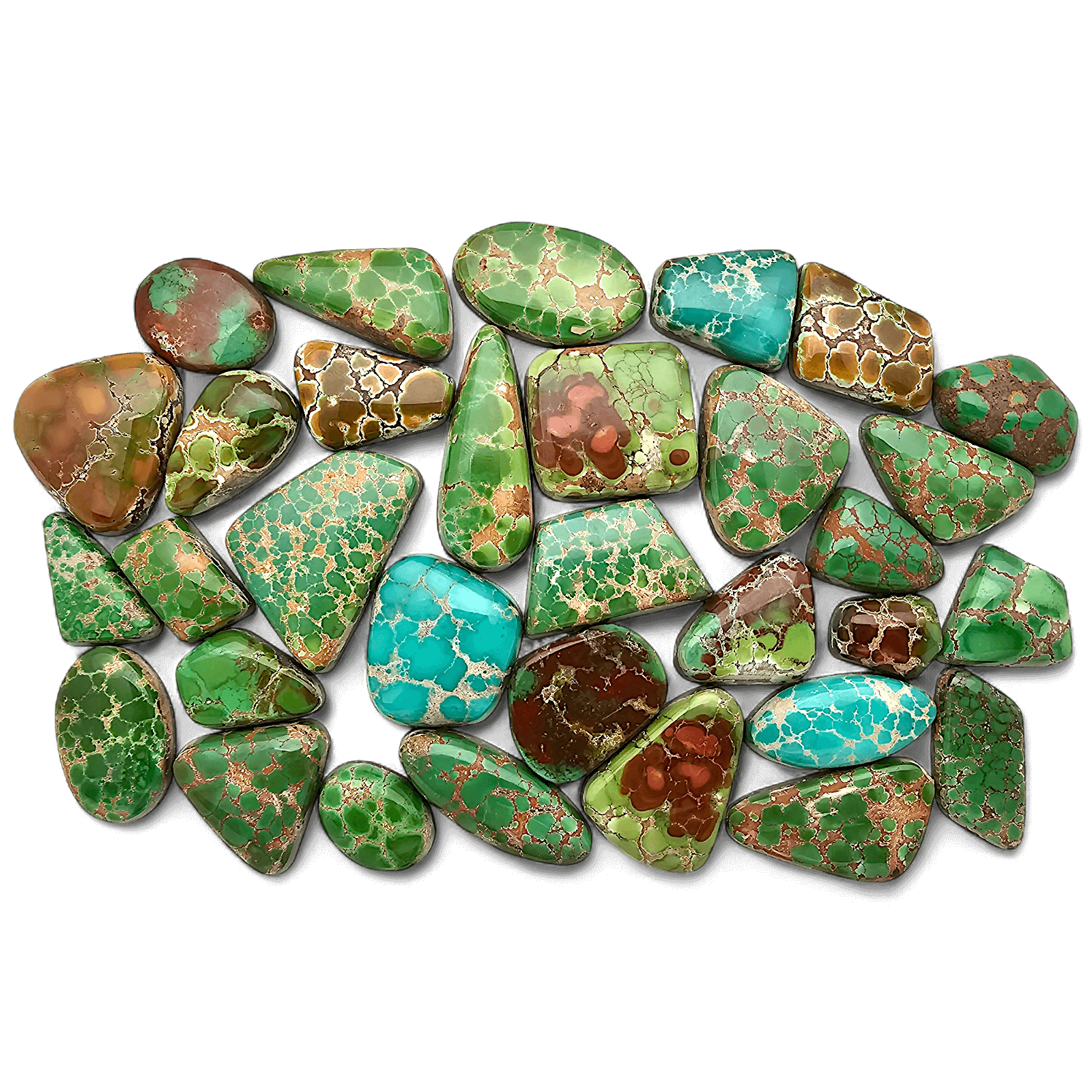 "Collection of High-Grade Grasshopper Turquoise Stones Featuring Collectible and High-Grade Variations, Natural and Untreated"