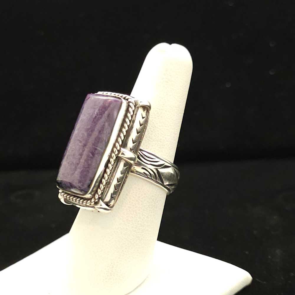 Charoite Statement Ring by Shreve Saville