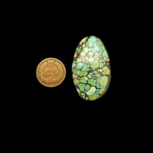 exceptional polychrome turquoise cabochon from China